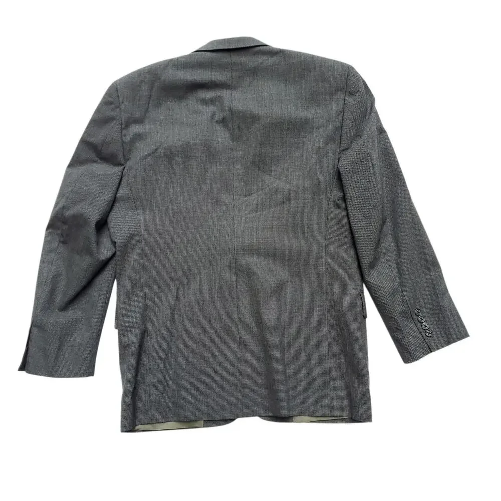 Vintage Ivy Prep Gray Wool Blazer Jacket Sport Coat 2 Button Single Vent 41R